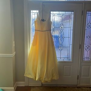 Size 14 long yellow pageant dress